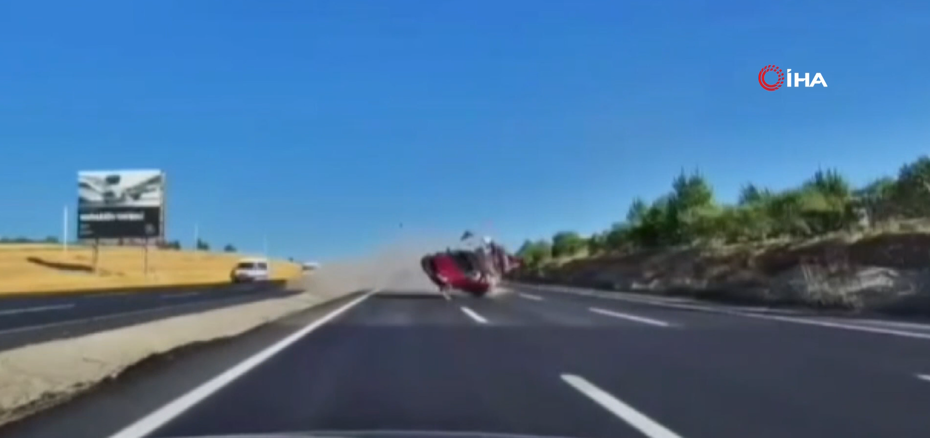 Ankara Elmadağ'da Tragic Kaza: Takla Atarak Karşı Yola Geçen Otomobil 2 Araca Çarptı, 1 Ölü, 7 Yaralı