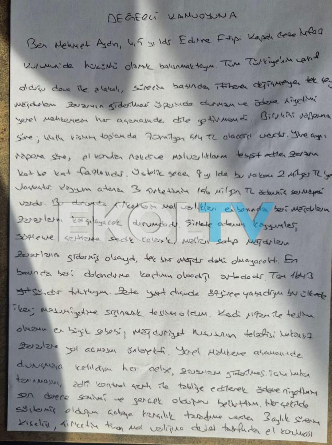 Cezaevindeki Tosuncuk'tan mektup var! Bitcoin üretiminin devam ettiğini söyledi: